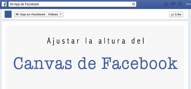 Captura de pantalla de interface de Canvas Facebook