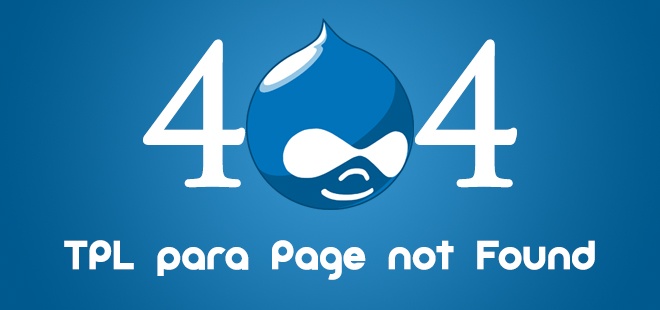 Texto 404 con Logo de Drupal reemplazando el 0